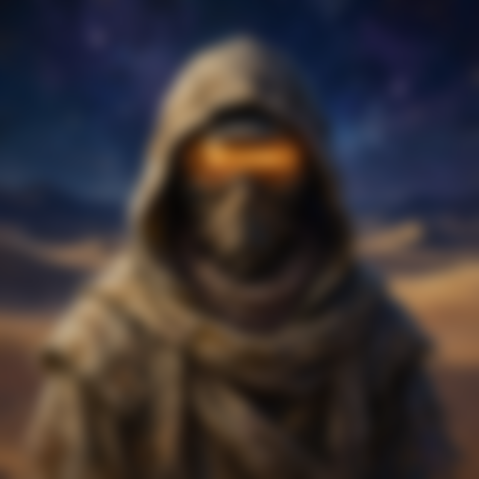 Blurred veiled nomad